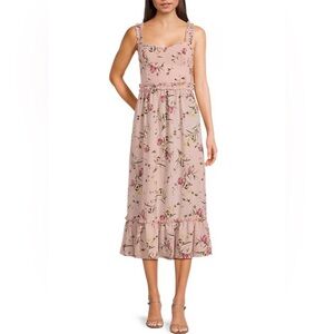 NWT Evolutionary Floral Print Sweetheart Neck Spaghetti Strap Dress Size M